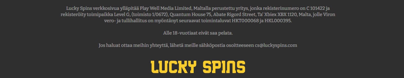 Lucky Spins Casino > Lue Arvostelu Ja Kokemuksia! (2024)